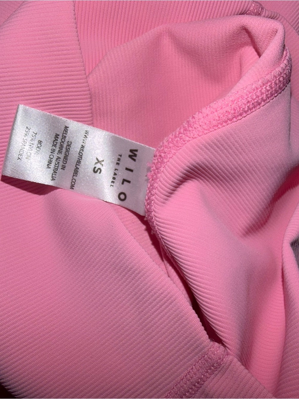 WILO The Label Bubblegum Pink Ribbed Legging & Halter Set π NWT XS - Picture 9 of 9